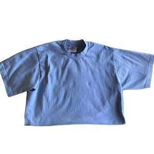 Pro Club Men's Light Blue Heavyweight Cotton Short Sleeve Crew Neck T-Shirt